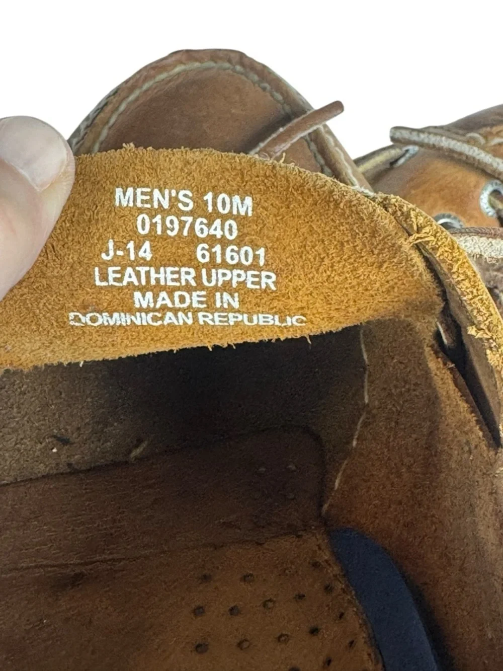Sperry Original Authentic 2-Eye Slip On Boat Shoes Size 10M Light Brown